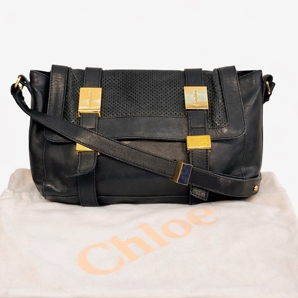 See By Chloe Handbags - See by Chloé Erin Perforated Leather Shoulder Bag W/ Dustbag